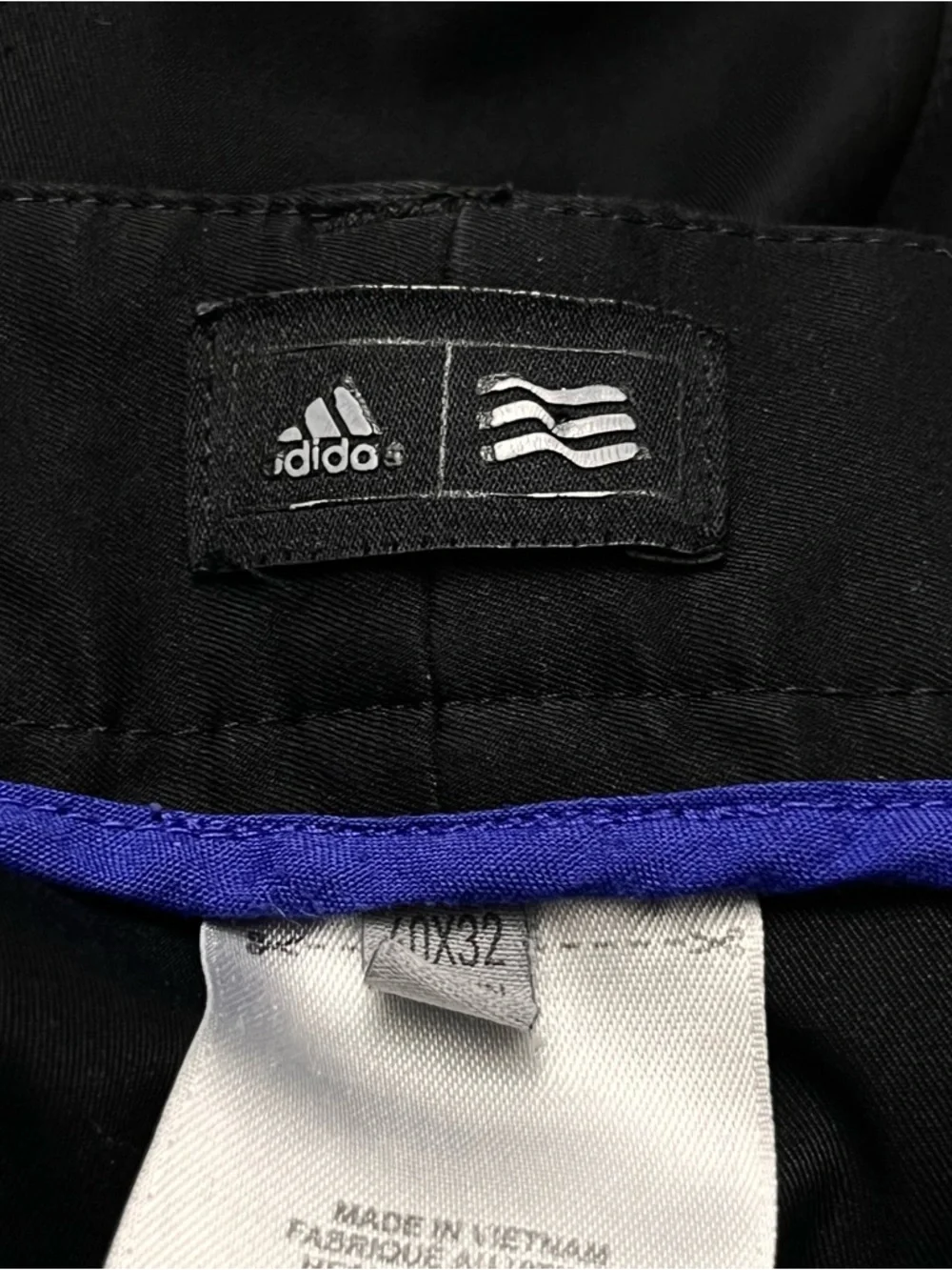 Adidas Men's 40x32 Chino Black Golf Pants Lightweight Athletic 3 Stripe